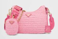 Prada Re Edition 2005 raffia bag 1BH204 pink