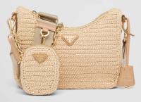 Prada Re Edition 2005 raffia bag 1BH204 tan
