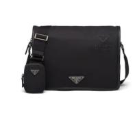 Prada Re Nylon and Saffiano leather shoulder bag 2VD039 black
