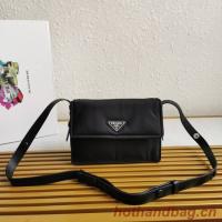 Prada Re Nylon shoulder strap 1BD313 black