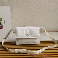 Prada Re Nylon shoulder strap 1BD313 white