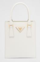 Prada Saffiano leather handbag 1BA358 white