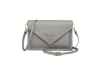 Prada Saffiano leather mini bag 1BP020 grey