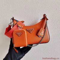 Prada Saffiano leather mini shoulder bag 2BH204 orange