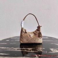 Prada Satin mini bag with artificial crystals 1BE515 Biscuits