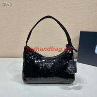 Prada Re Edition 2000 sequined Re Nylon mini bag 1BC515 black