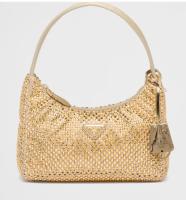 Prada Satin mini bag with crystals 1BC515 gold