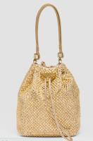 Prada Satin mini bag with crystals 1BE067 Platinum