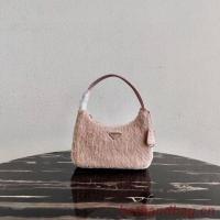 Prada Shearling tote mini bag 1NE515 pink