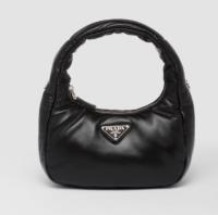 Prada Soft padded nappa leather mini bag 1BA384 black