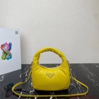 Prada Soft padded nappa leather mini bag 1BA384 yellow