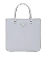 Prada brushed leather tote 1BA330 light grey