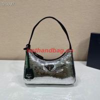 Prada Re Edition 2000 sequined Re Nylon mini bag 1BC515 silver