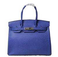 Hermes Birkin 35CM 30CM Tote Bag Lizard Leather H35H30 Blue