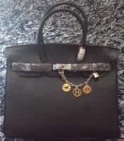 Hermes Birkin 35CM Tote Bag Litchi Leather HB35GL Black
