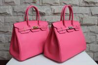 Hermes Birkin 35CM Tote Bag Rose Clemence Leather H6089 GoldSilver
