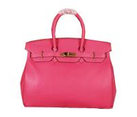 Hermes Birkin 35CM Tote Bag Rose Original Grainy Leather H35 Gold