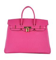 Hermes Birkin 35CM Tote Bag Rosy Grainy Leather Gold