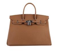 Hermes Birkin 35CM Tote Bags Wheat Grainy Leather H 35 Silver