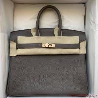 Hermes Birkin Bag Original Leather 35CM 17825 Tinware Grey