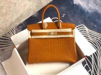 Hermes Birkin Bag Original Leather crocodile HBK35 brown