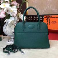 Hermes Bolide Original Leather Tote Bag B1007 Atrovirens