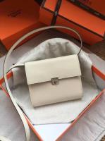 Hermes Clutch Epsom calfskin cross body bag H0589 white