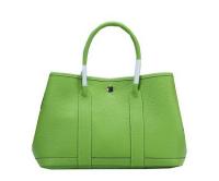 Hermes Garden Party 30cm Tote Bag Grainy Leather Green