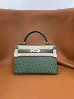 Hermes Kelly 19cm Shoulder Bags Ostrich skin KL6620 10