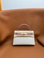 Hermes Kelly 19cm Shoulder Bags Ostrich skin KL6620 11