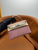 Hermes Kelly 19cm Shoulder Bags Ostrich skin KL6620 13