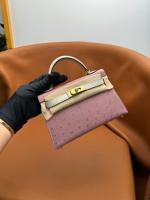Hermes Kelly 19cm Shoulder Bags Ostrich skin KL6620 14