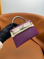 Hermes Kelly 19cm Shoulder Bags Ostrich skin KL6620 16
