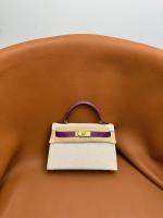 Hermes Kelly 19cm Shoulder Bags Ostrich skin KL6620 17