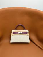 Hermes Kelly 19cm Shoulder Bags Ostrich skin KL6620 19