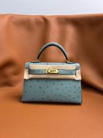 Hermes Kelly 19cm Shoulder Bags Ostrich skin KL6620 2