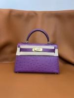 Hermes Kelly 19cm Shoulder Bags Ostrich skin KL6620 4