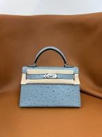 Hermes Kelly 19cm Shoulder Bags Ostrich skin KL6620 7