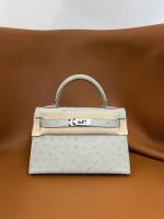 Hermes Kelly 19cm Shoulder Bags Ostrich skin KL6620 8
