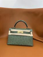 Hermes Kelly 19cm Shoulder Bags Ostrich skin KL6620 9