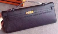 Hermes Kelly 31cm Clutch Epsom Leather KL31 Black