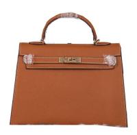 Hermes Kelly 32cm Shoulder Bags Grained Leather Wheat