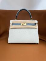 Hermes Kelly Shoulder Bags Ostrich skin KL2655 11