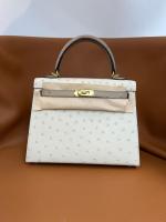 Hermes Kelly Shoulder Bags Ostrich skin KL2655 3