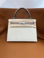 Hermes Kelly Shoulder Bags Ostrich skin KL2655 4