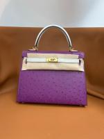 Hermes Kelly Shoulder Bags Ostrich skin KL2655 5