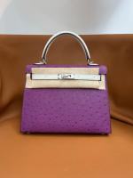 Hermes Kelly Shoulder Bags Ostrich skin KL2655 6