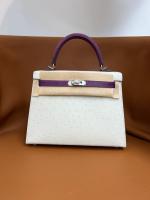 Hermes Kelly Shoulder Bags Ostrich skin KL2655 9