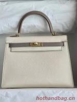 Hermes Original Epsom Leather KEL2578 cream&grey