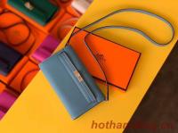 Hermes Original kelly espom leather to go woc Bag H4087 sky blue